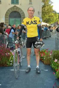 K-Dogg at the finish of L'Eroica 2014, 204 kilometres.