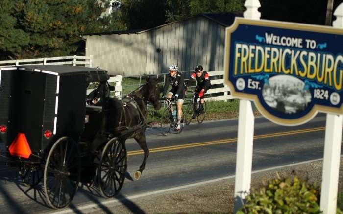 Riders leaving Frebericksburg.