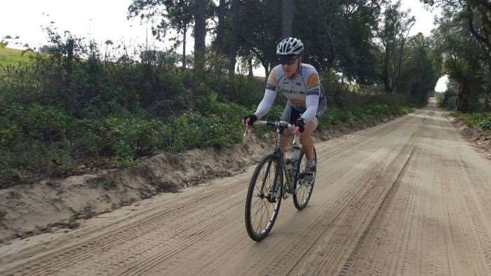 Dazza and his sweet Litespeed Titanium CX bike.