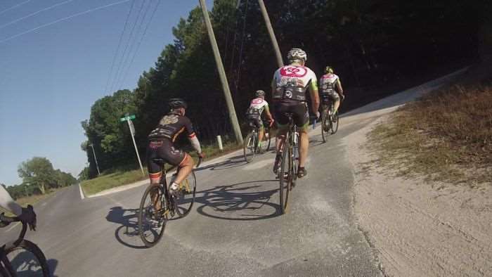In the black kit is Scotty from Tampa on narrow tires.