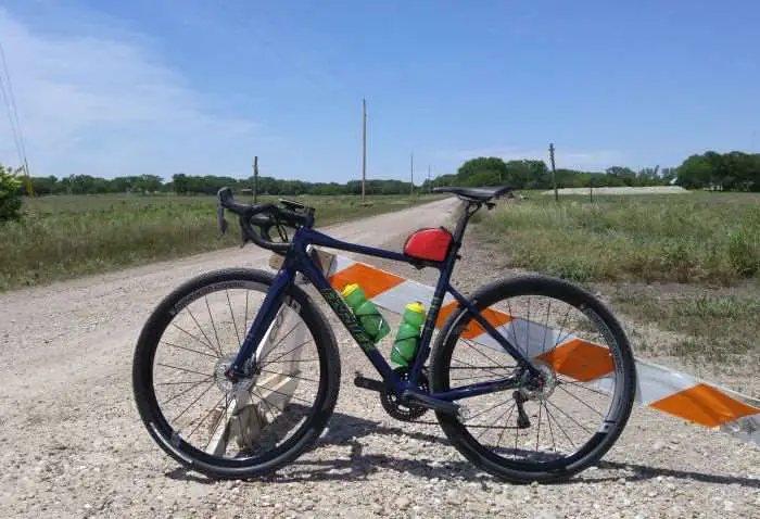 My steed at Dirty Kanza gravel mile #1.