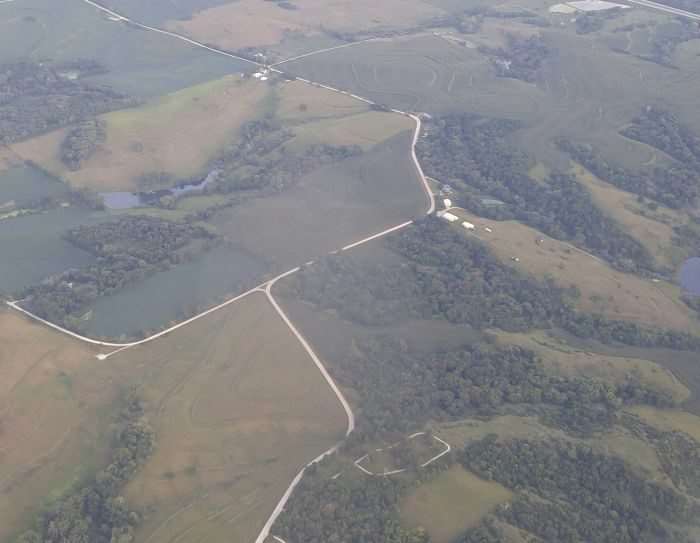 The outskirts of OMaha from the air. Nebraska ain't flat!