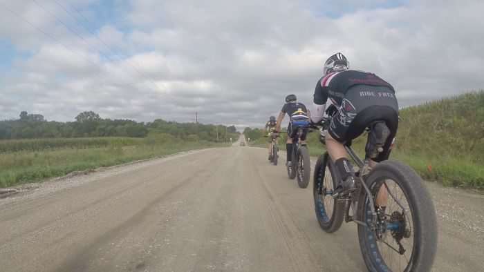 Fat bike train. If you think fat bikes are slow, think again.