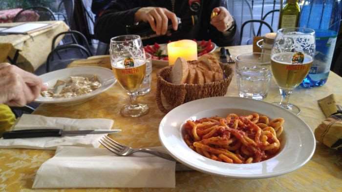 Dinner at a local restaurant in Radda in Chianti.