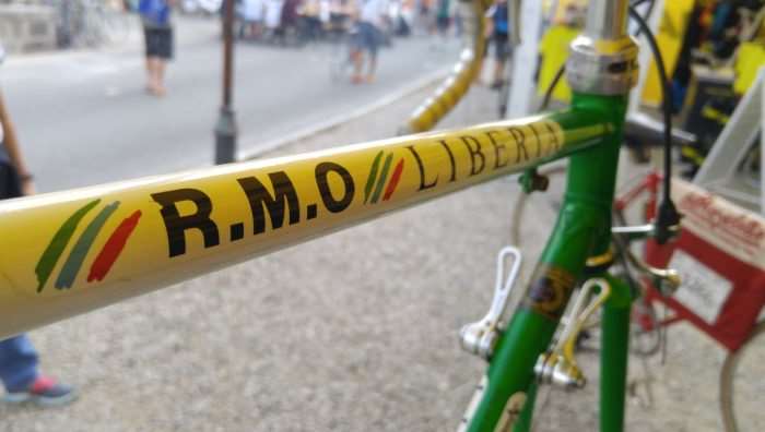 Thiery's bike was on display at the Mavic booth.