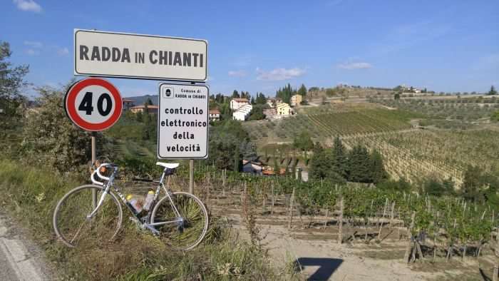 Radda in Chianti during pre-ride.