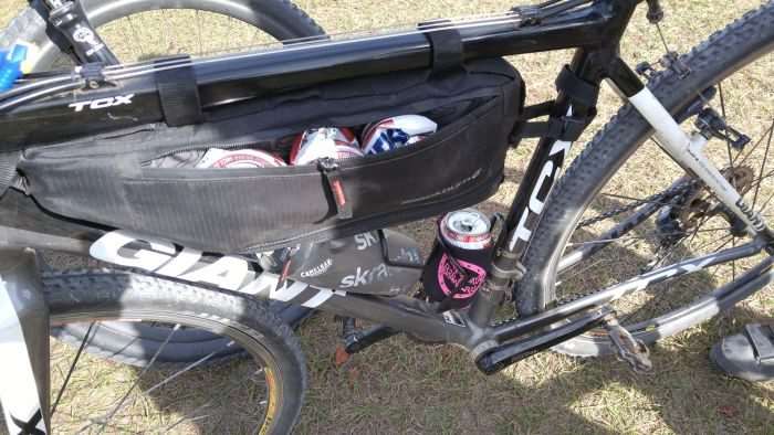 Terra Firma Cycling's beer can stash post ride.