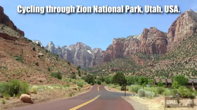 cycling through zion national park