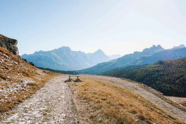 gravel cycling in the dolomites mountains