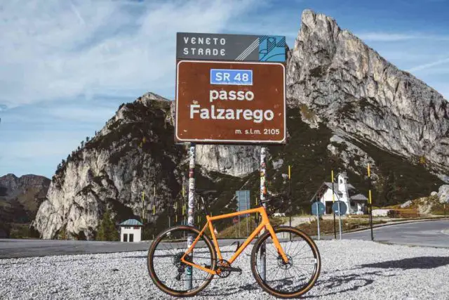 gravel cycling in the dolomites mountains