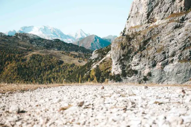 gravel cycling in the dolomites mountains