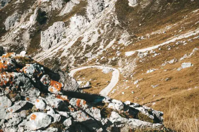 gravel cycling in the dolomites mountains