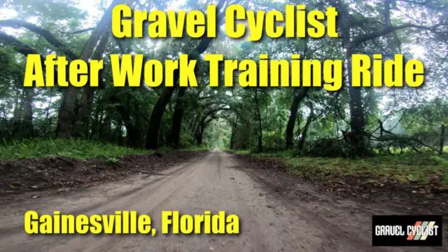 gravel cyclist after work training ride