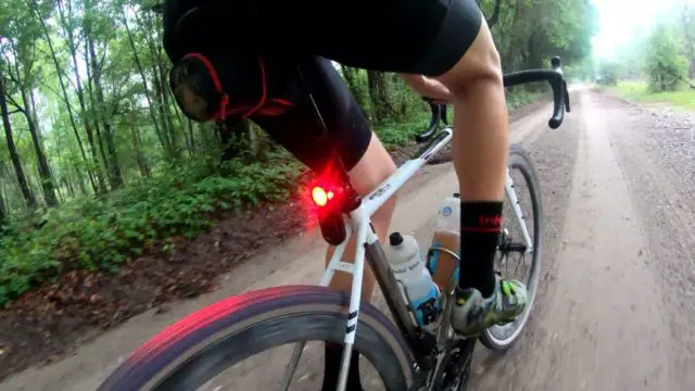 gravel cyclist after work training ride