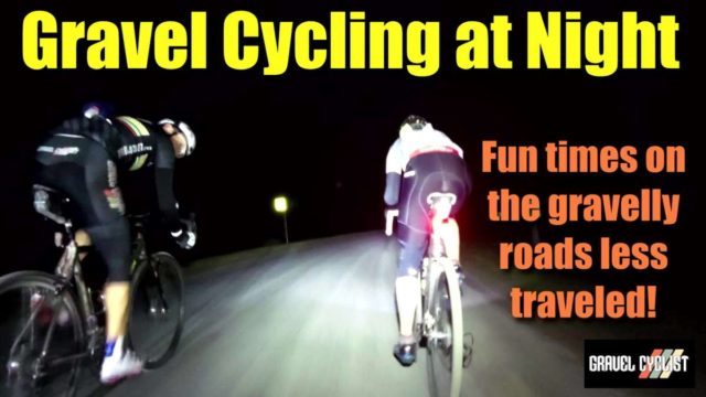 gravel cycling at night