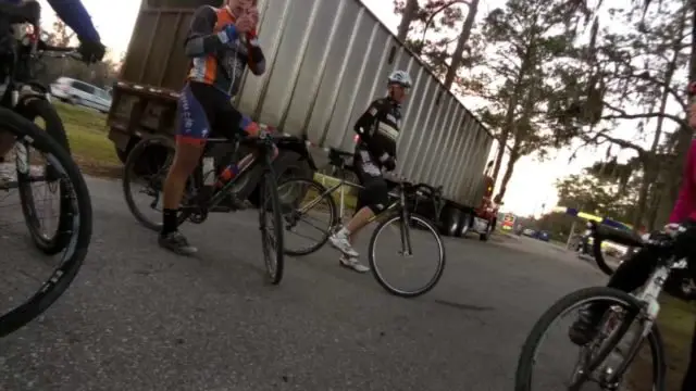 gravel cycling at night