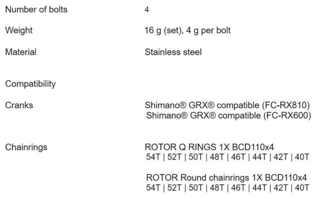 Rotor QRINGS compatible with AXS and GRX