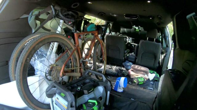 minivan camping for cyclists