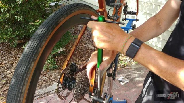 fix a bent derailleur hanger on a gravel bike
