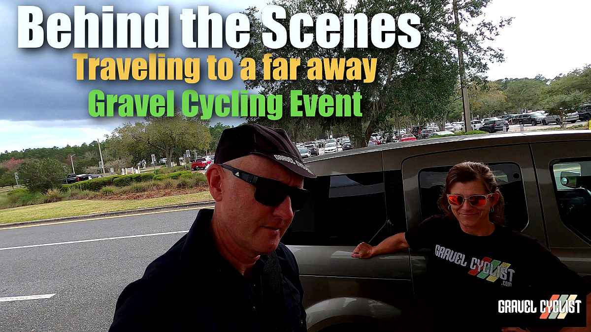 behind the scenes travel to a gravel cycling event
