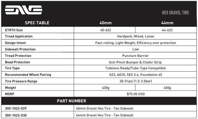 enve hex gravel tire review