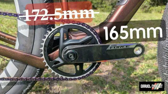 shorter cranks on a gravel bike
