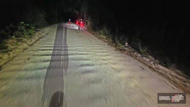 gravel cycling at night time