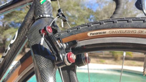 colnago c50 cyclocross bike on gravel