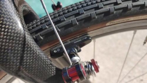 colnago c50 cyclocross bike on gravel