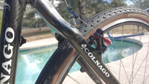 colnago c50 cyclocross bike on gravel