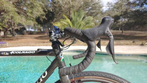 colnago c50 cyclocross bike on gravel